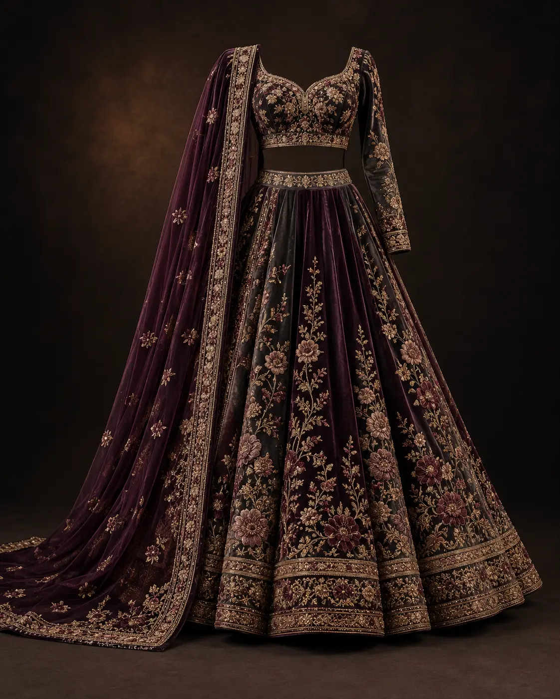 Raat Rani Velvet Lehenga